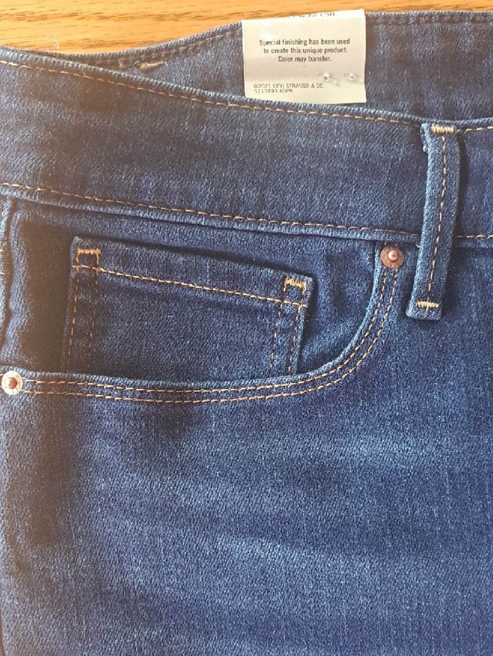 NWT, Signature by Levi Strauss, Size 14S Dark Indigo, Straight Leg Jeans - Picture 6 of 9